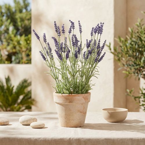 Arbusto de lavanda artificial violeta 51cm | Floristik24.es