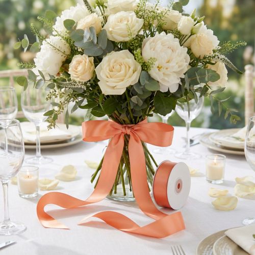 Cinta de regalo y decoración 40mm x 50m Albaricoque | Floristik24.es