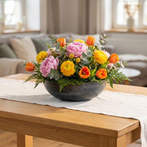 Cuenco decorativo base redonda de plástico Ø29,5cm | Floristik24.es