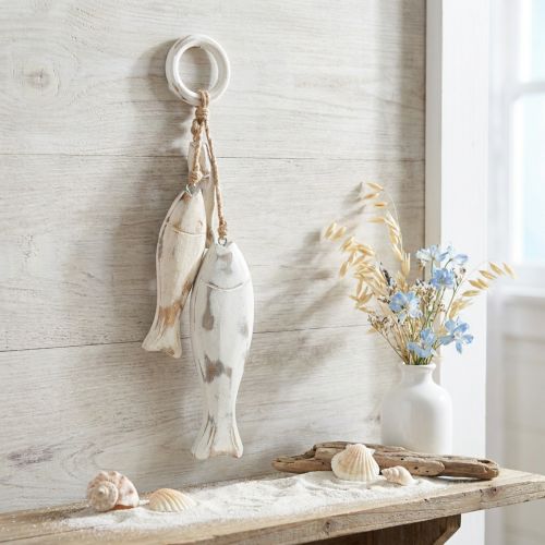 Pez de madera de mango para colgar Shabby Chic 19,5/15,5/10cm | Floristik24.es