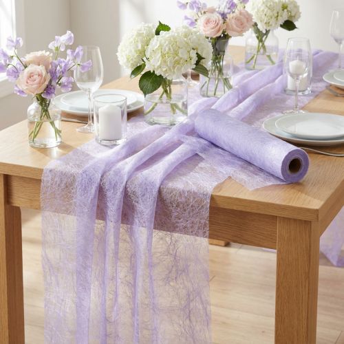 Artículo Camino de mesa polar Deco Sizoweb violeta claro 30cm 25m