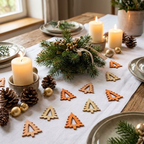 Decoración dispersa árbol de Navidad naranja 4cm 72 piezas | Floristik24.es