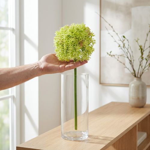 Cebolla ornamental artificial flor verde Allium Ø18cm 90cm | Floristik24.es