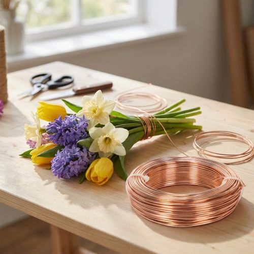 Artículo Rollo de alambre de aluminio para manualidades y floristería, 60 m, 500 g