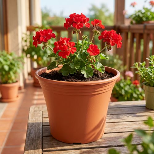 Maceta “Irys” plástico terracota Ø19cm H16cm 1ud | Floristik24.es