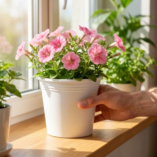 Maceta de plástico “Irys” blanca Ø19cm H16cm 1 ud | Floristik24.es