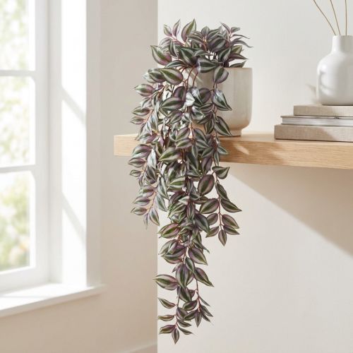 Planta Colgante Artificial Hierba Cebra Tradescantia 90cm | Floristik24.es