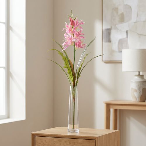 Flores artificiales, flores de seda decorativas lirio rosa 97cm | Floristik24.es