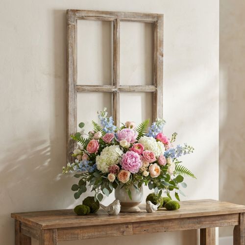 Marco de ventana decorativo decoración de madera rústico marrón 40×60cm | Floristik24.es
