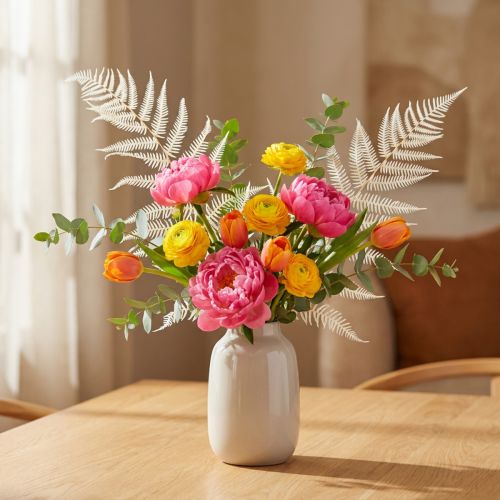 Hojas de Helecho Helecho Blanco Seco Blanqueado 50cm 10uds | Floristik24.es