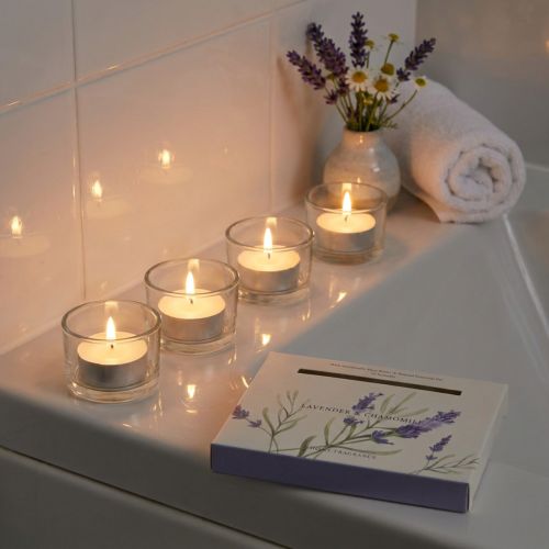 Artículo Velas perfumadas lavanda manzanilla velas de té blanco Ø3,5cm 12 piezas