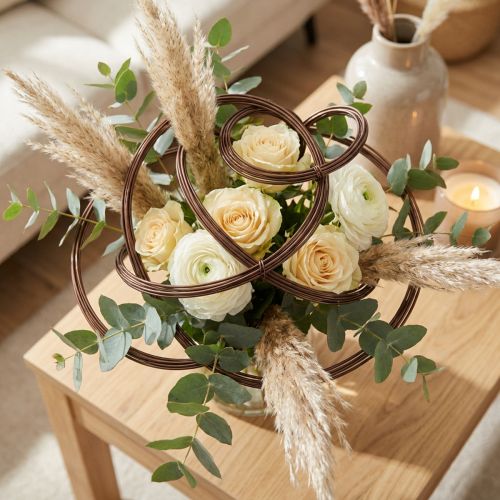 Alambre de aluminio marrón para floristería, joyería y manualidades, Ø2mm, 60m, 500g | Floristik24.es