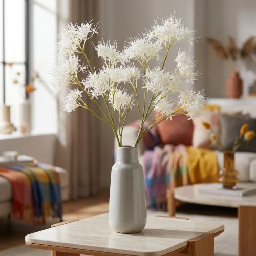 Artículo Rama de flores artificiales para entornos de vida modernos y diseños de habitaciones elegantes de 75 cm.