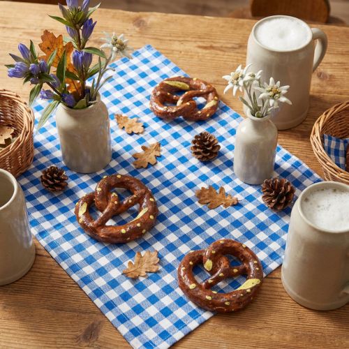 Pretzels artificiales para decoración de mesa, 6 unidades, 4 cm | Floristik24.es