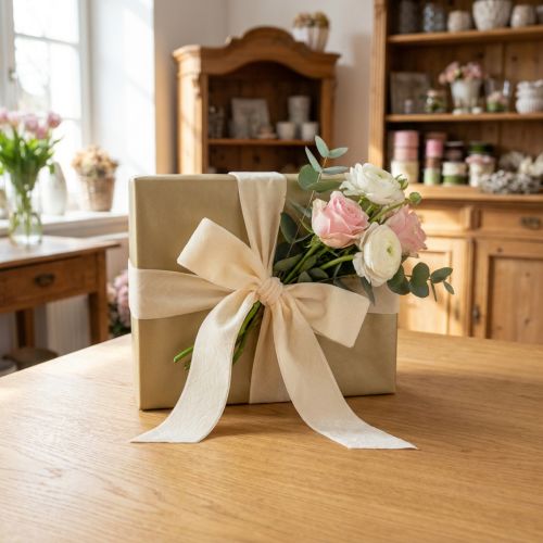 Artículo Cinta decorativa de terciopelo, ancha, para regalos y manualidades, 40 mm x 20 m