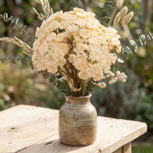 Milenrama artificial crema Achillea flores artificiales 30cm 6 uds | Floristik24.es
