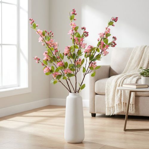 Rama artificial de flor de cerezo, acentos primaverales para el hogar, 125 cm | Floristik24.es