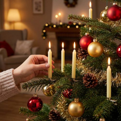 Velas de árbol velas de palo Ø13mm velas amarillas H10cm 22 piezas | Floristik24.es