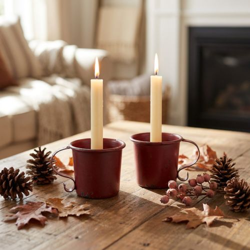 Portavelas cónico copa vintage