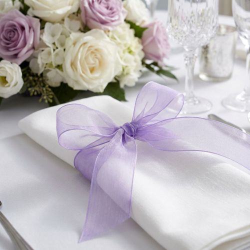 Cinta de organza cinta de regalo cinta morada orillo 25mm 50m | Floristik24.es