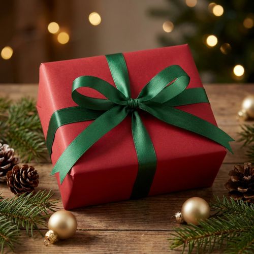 Cinta de regalo y decoración 8mm x 50m verde oscuro | Floristik24.es