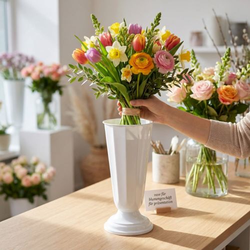 Artículo Florero “Szwed” blanco Ø13cm