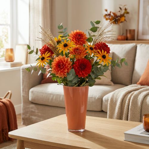 Jarrón decorativo para flores Fizzy Siena Ø13,5cm H20cm | Floristik24.es