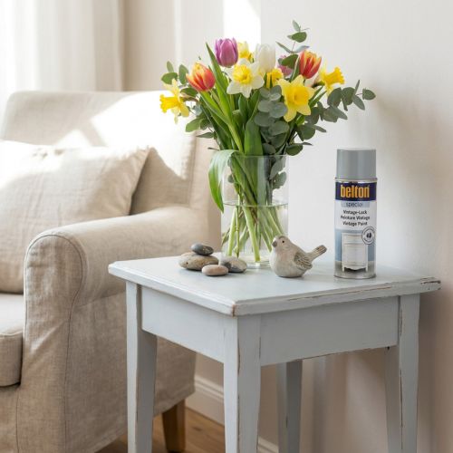 Pintura en aerosol, pintura vintage gris claro, estilo shabby chic 400 ml | Floristik24.es