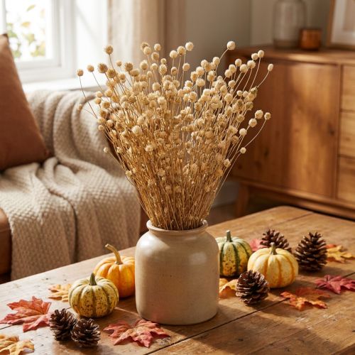 Flores secas, cardo seco natural, cardo fresa, 60 cm, 100 g | Floristik24.es