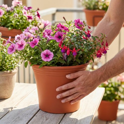 Maceta “Irys” plástico terracota Ø29cm H24cm 1ud | Floristik24.es