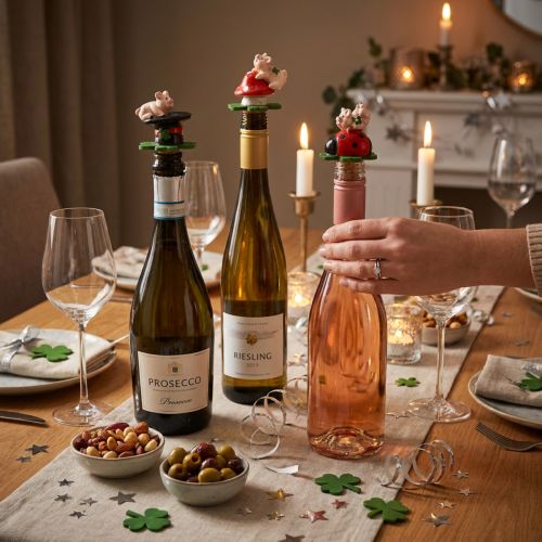 Corchos de vino, corchos de champán, tapones de vino, símbolos de la suerte, 6,5 cm, 3 unidades | Floristik24.es