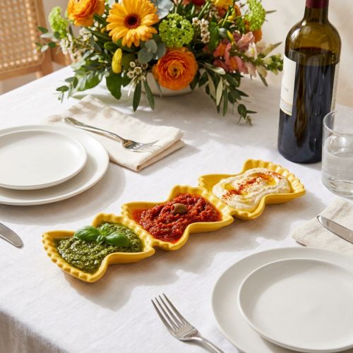 Cuenco de cerámica para pasta. La solución perfecta para servir en mesas creativas y celebraciones. 31 cm. | Floristik24.es