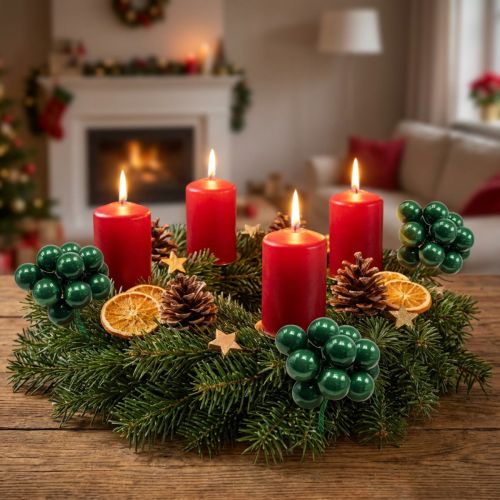 Mini bolas navideñas en alambre Ø25mm cristal verde 140p | Floristik24.es