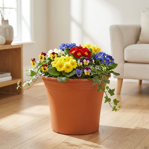 Maceta “Irys” plástico terracota Ø38cm H31cm 1ud | Floristik24.es