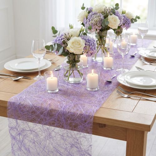 Artículo Camino de mesa Deco polar Sizoweb violeta 30cm 5m