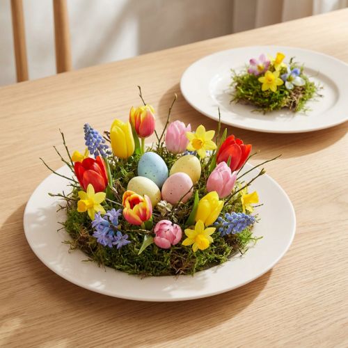 Platos redondos y sencillos para decoración y pequeños arreglos, 17 cm, 6 unidades. | Floristik24.es