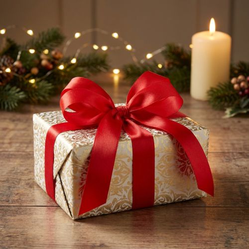 Cinta de regalo y decoración roja 15mm 50m | Floristik24.es