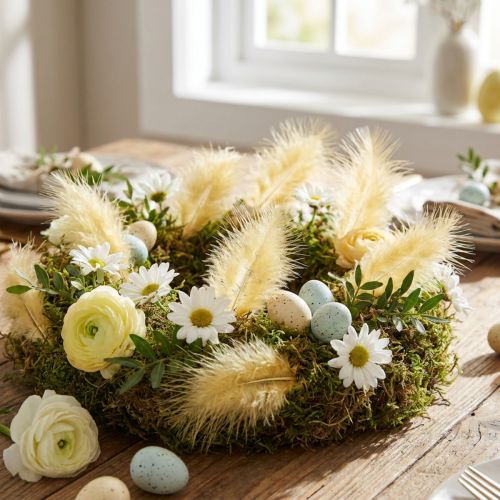 Artículo Plumas reales para manualidades en amarillo claro, 5 cm – 10 cm, 20 g