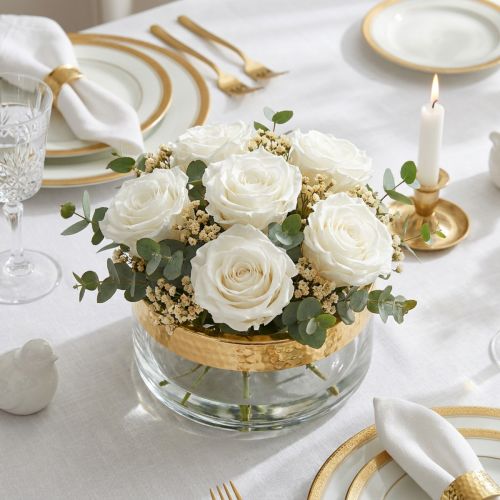 Infinity Roses Grandes Ø5,5-6cm Blanco 6uds | Floristik24.es