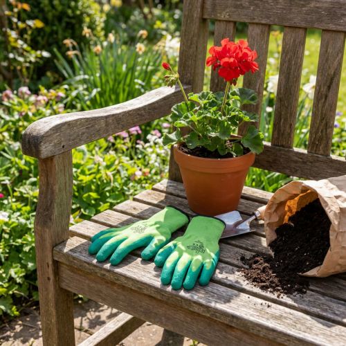 Guantes de jardinería de nailon Kixx, talla 10, color verde | Floristik24.es