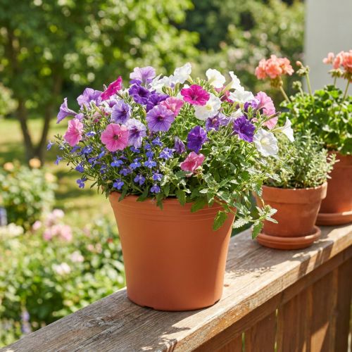 Maceta “Irys” plástico terracota Ø17cm H14cm 1 ud | Floristik24.es