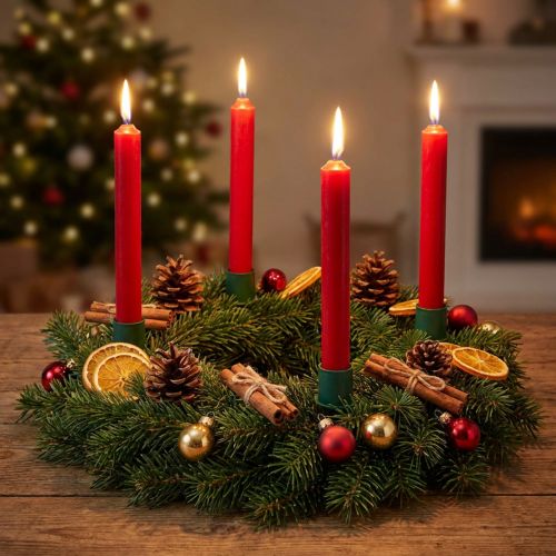 Artículo Portavelas para velas cónicas, plástico verde, Ø2,2cm, 5 piezas