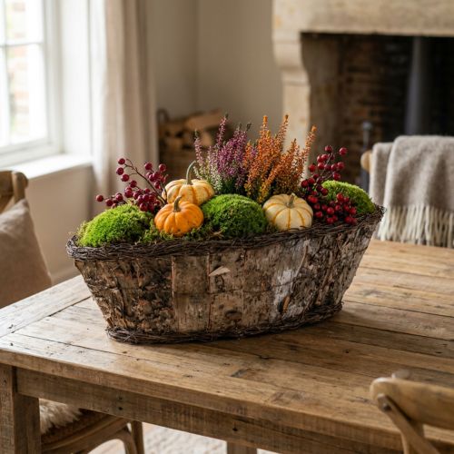 Cuenco para plantas cesta para plantas vides de abedul cesta decorativa 17×15×34cm | Floristik24.es