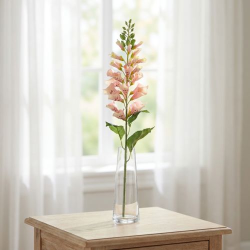Flor artificial dedalera salmón con tallo de flor artificial H90cm | Floristik24.es