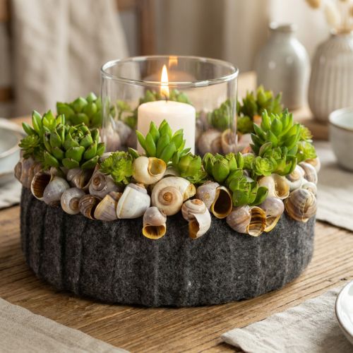 Cinta de fieltro gris oscuro 15cm 5m | Floristik24.es