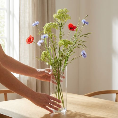 Planta artificial de eneldo con tallo largo flor de prado verde blanco 87cm | Floristik24.es