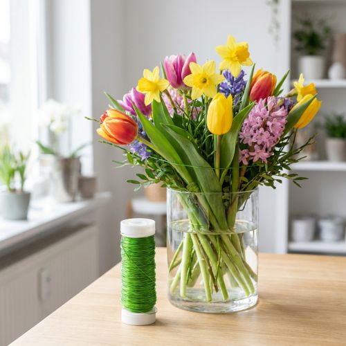 Hilo esmaltado deco Ø0.30mm 30g 50m verde manzana | Floristik24.es