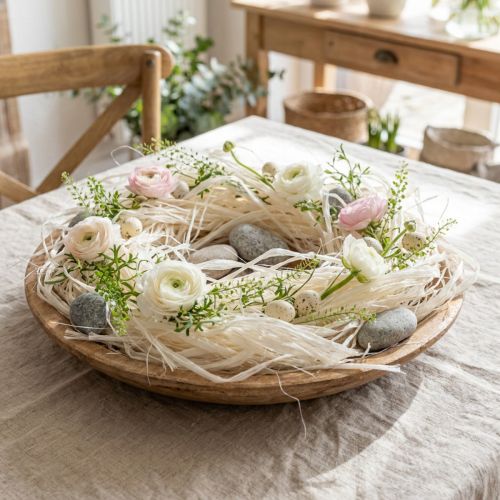 Cinta esqueleto de fibras naturales de origen vegetal, cinta natural decorativa, 180 g | Floristik24.es