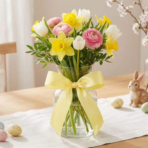 Artículo Cinta decorativa de tafetán, cinta de regalo, color amarillo claro, 25 mm, 50 m
