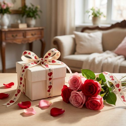 Cinta de regalo corazones cinta decorativa de algodón 15mm 20m | Floristik24.es